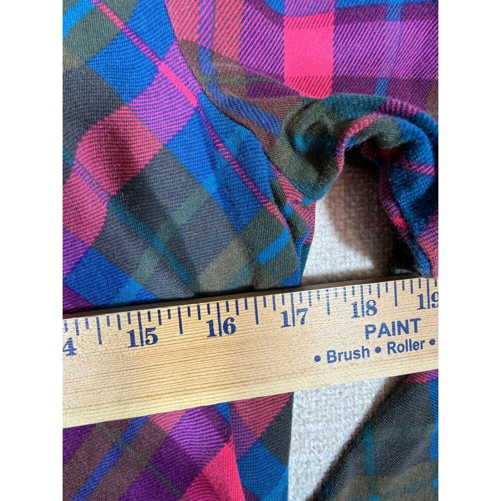 Talbots Lot of 2 Women Med Plaid Turtleneck Shirt Red Green Preppy Pullover Knit - Picture 5 of 10